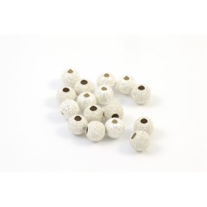 4MM BEAD ROUND STARDUST STERLING SILVER .925 